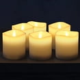 thumbnail image 2 of Stonebriar 6 Pack Real Wax 3x3 Flameless LED Pillar Candles with Remote and Timer, 2 of 8