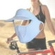 thumbnail image 1 of Mascarilla facial para mujer perfecl sombrero para el sol protección solar de seda visera cómoda azul, 1 of 8