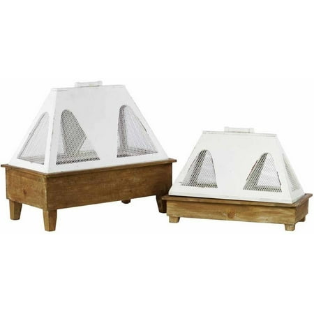 Urban Trends Collection: Wood Terrarium, Natural Wood Finish, Brown