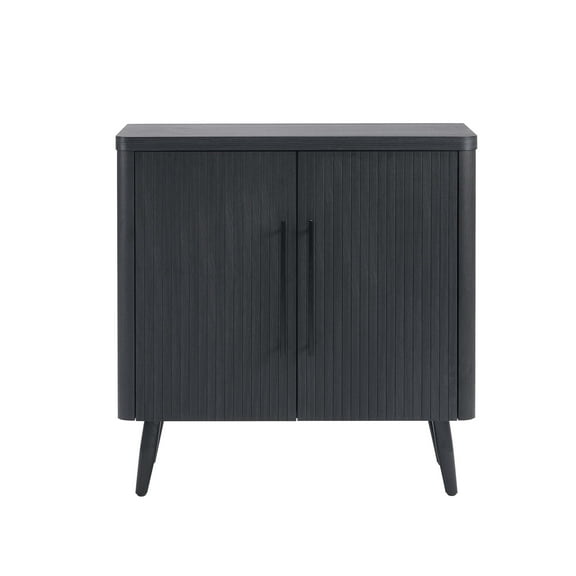 Manhattan Comfort Jodie Accent Cabinet made from Engineered Wood - Charcoal Gray