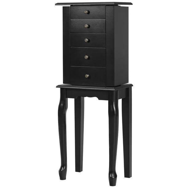 Costway Jewelry Cabinet Armoire Storage Box Chest Standing