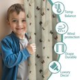 thumbnail image 3 of Blackout Kids Curtains,Beige Leaf Butterfly Pattern Childrens Insulated Curtains Set Of 2,Bedroom Essentials,Toddler Room Decor 42"x54", 3 of 5