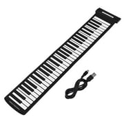 Portable 61 Keys Foldable Roll-Up Piano USB MIDI Electronic Keyboard Hand Roll Piano