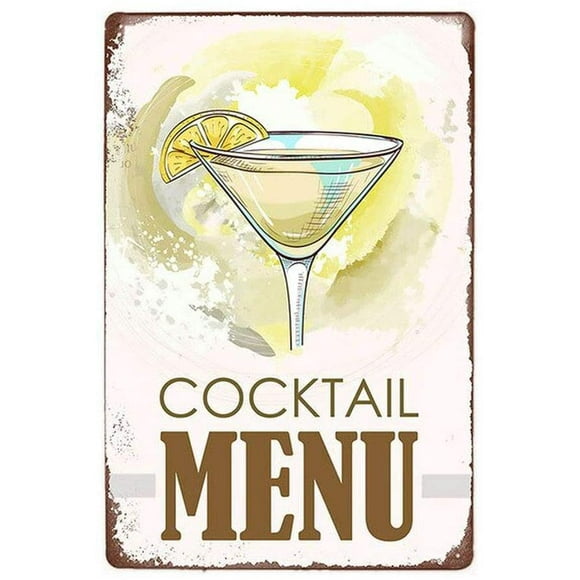 Vintage Metal Plate Tin Sign Sweety Foods Drinks Cocktail Menu Inspirational Wall Art S Motivational Quotes Cute Inspirational Wall 8x12 Inches