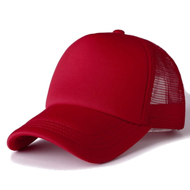 Sombrero para el sol de color a juego, sombrero de trabajo para camión, sombrero de voluntario, sombrero de red con esponja y lengua de pato
