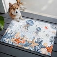 thumbnail image 4 of Oceans Marine Life Washable Small Entryway Area Rugs 2'x3', Orange Blue Gradient Jellyfish Starfish Low Pile Throw Rug Non-Slip Sturdy Edge Binding Carpet for Front Door Floor Room Entry, 4 of 9
