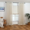 thumbnail image 3 of Everyday Celebration Linen Bliss Pinch Room Darkening Pleated Panel W/Back tabs,75x84"(2pcs) Natural, 3 of 8