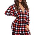 thumbnail image 3 of LilyLLL Womens Christmas Pajamas Winter Warm Flannel One Piece Loungewear Jumpsuit Sleepwear, 3 of 5
