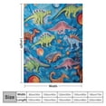 thumbnail image 4 of JEUXUS in The Dark Blanket Dinosaur Throw Blanket for Boys Kids Soft Warm Cozy Furry Cute Dino Blanket, Dinosaur Room Decor Blankets for Girls,Grandkids, Blue,, 4 of 6