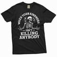 thumbnail image 3 of Men's funny killing with kindness T-shirt Halloween party funny shirt unisex womens tee shirt (3X-Large Navy Blue), 3 of 7