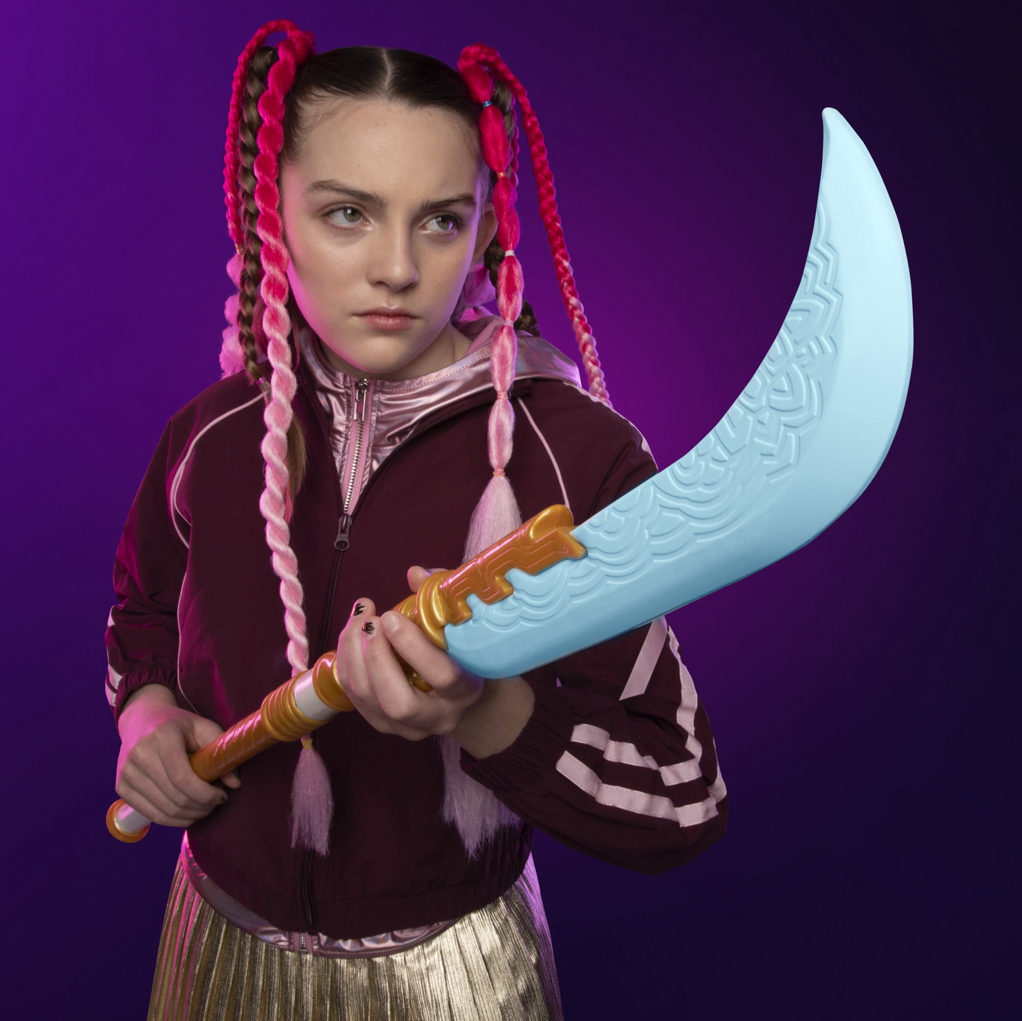 Nerf KPop Demon Hunters Mira's Curved Moon Sword, 36 Inches, Foam Blade, Ages 6 and up