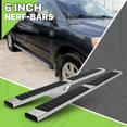 thumbnail image 2 of Magshion Pair Chrome 6"Side Step Running Board Nerf Bar for 2004-2022 Nissan Titan, 2016-2022 Titan XD, King Cab Models Only, 2 of 9
