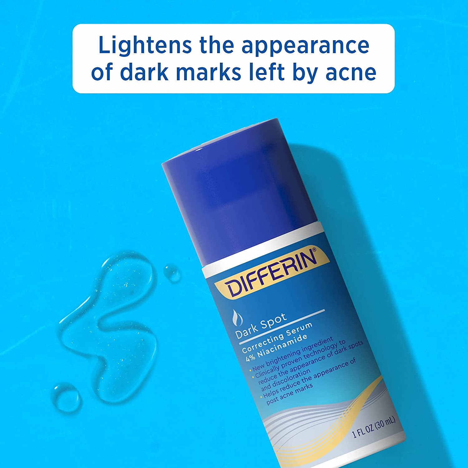 Differin Dark Spot Correcting Serum with 4% Niacinamide, for Dark Spots & Post Acne Marks, 1 oz