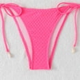 thumbnail image 5 of Mceream Women's High Waisted Drawstring Adjustment Bikinis Gathering Swimsuit Split Set Hot Pink M, 5 of 7
