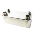 thumbnail image 3 of 20 Plates Exchanger Water Heater Water to Water Brazed Plate Heat Exchanger for Floor Heating Water Heating Snow Melting Stainless Steel, 3 of 8