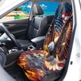thumbnail image 2 of XYZCANDO American Bald Eagle & US Flag Car Seat Towel Cover - Sweatproof, Waterproof Protector with Patriotic Graphic - Fits Cars, Trucks, SUVs, 2 of 5