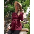 thumbnail image 3 of Ekouaer Women's Maternity Shirts Long Sleeve Pregnancy Tops Casual Ribbed Knit Winter Pregnant Blouses, 3 of 6