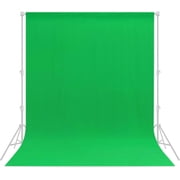 Fluzimir 6.5x9ft Green Screen Backdrop for Photography Background for ChromaKey Streaming Zoom Portrait Photo Backdrop Curtain Photoshoot Video