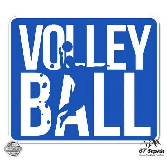 Volleyball - 3" Vinyl Sticker - For Car Laptop I-Pad Phone Helmet Hard Hat - Waterproof Decal