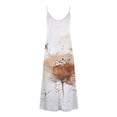 thumbnail image 2 of Vestido de Verano Casual sin Mangas Impreso Correa de Cuello en V Vestido de Sol Largo para las Mujeres, Vestido de Vacaciones Suelto, 2 of 5