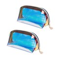 thumbnail image 1 of Bolsa holográfica transparente para maquillaje con cremallera Bolsa holográfica para cosméticos Organizador de cosméticos, 1 of 5