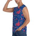 thumbnail image 3 of Balery Chicken and Rooster Camisetas sin mangas para hombre, absorbe la humedad y protege contra el mal olor.-XX-Large, 3 of 7