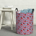 thumbnail image 7 of KLL Strawberries Waterproof Foldable Laundry Hamper Bucket with Handles for Storage Bin,Kids Room,Home Organizer (Small ), 7 of 7