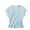 /A1Light Blue199, variant on Silk Knit Tops For Girls Elegant Waist Design Flutter Sleeve Blouse With Ruffle Detail Slim Fit Round Neck Shirt Trendy Streetwear