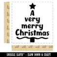 thumbnail image 2 of A Very Merry Christmas Tree Self-Inking Rubber Stamp Ink Stamper - Blue Ink - Large 1-1/2 Inch, 2 of 7