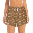 thumbnail image 2 of Balery Armadillo Floral 1 Pantalones cortos deportivos para mujer con forro y dos bolsillos, elásticos, para entrenamiento, gimnasio, yoga-Small, 2 of 7
