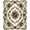 Red Ivory Green, Pattern 1, variant on ODIKA 8'x10' Washable Area Rug Vintage Garden Blooms Central Focus Ornate Foliage Accent Frame for King Size Bedroom Under Bed, Master Suite, Non-Shedding, Easy Care