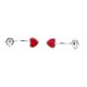 thumbnail image 2 of S925 Fungus Red Heart Shape Earrings Ball Hanging, 2 of 2