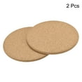 thumbnail image 3 of Uxcell 190mm(7.48") Round Coasters 10mm Thick Cork Cup Mat Pad Round Edge 2 Pack, 3 of 5