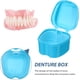 thumbnail image 2 of Caja para dentaduras postizas azul claro con cesta. Caja azul para guardar aparatos dentales y protector bucal., 2 of 5
