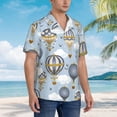 thumbnail image 5 of Daiia Balloon Vintage Hawaiian Shirt for Men Gentle Cotton Regular Short Sleeve Casual-Small, 5 of 9