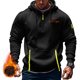 thumbnail image 4 of Xihbxyly Sudadera con Capucha de Moda, Sudadera con Cremallera Estampada de Moda, Jersey con Múltiples Bolsillos, Ropa Casual Elegante, Moda Primavera-Otoño, Comodidad Diaria, Perfecta para Salidas D, 4 of 5