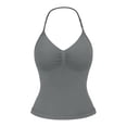 thumbnail image 5 of Gym Tank Tops Woman, Audhol Womens Strappy Top Halter Sports Bra Sleeveless Gym Yoga Workout Tank Tops Compression Gym Fitness Halter Workout Tops for Women Dark Gray S, 5 of 6