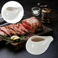 thumbnail image 3 of 2Pcs White Porcelain Gravy Boat for Thanksgiving and Banquet Use, 3 of 8