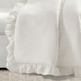 thumbnail image 5 of Lush Decor Reyna Solid Polyester Ruffle Throw, 60x50, Gray, Single, 5 of 11