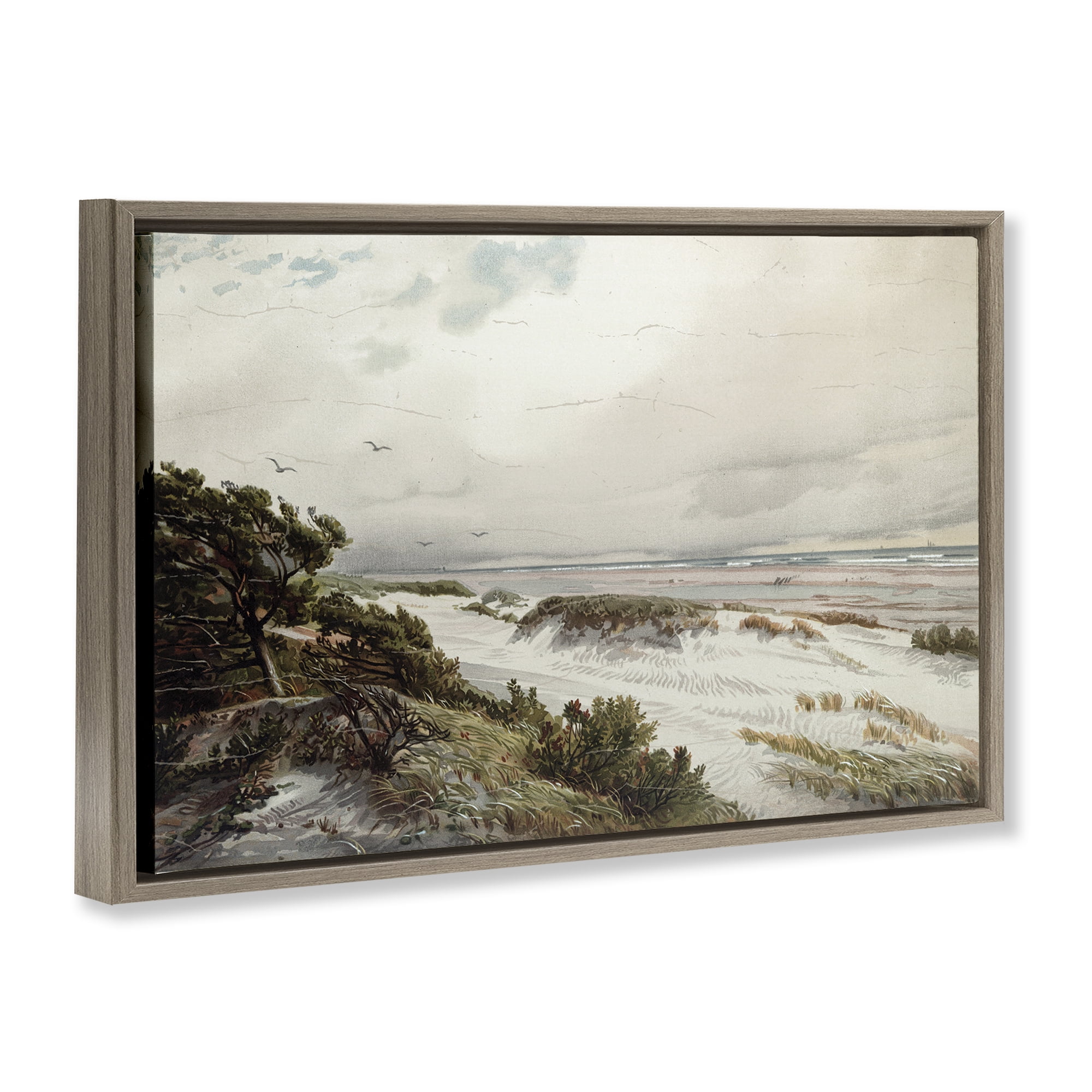 Stupell Industries Bountiful Success Beach Brown Framed Floater Canvas Wall Art, design by Lula Bijoux & co.