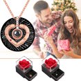 thumbnail image 1 of Sentmoon Necklaces Valentines Day Cards The Valentine Day Gift Box Leaves For The Worthwhile Person Allowing Beautiful Flowers To Forever Accompany Your Feelings Include Necklace, 1 of 9