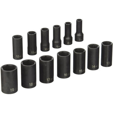 

Grey Pneumatic 1213MSD 3/8 Drive 13 Piece Semi-Deep Metric Set