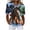 Green, variant on Feancey 250th Fourth of July Tee Shirt for Women Usa Stars and Stripes Print Graphic Tees Short Sleeve Collared Faux Denim Patchwork Waffle Knit Tops Dark Blue S
