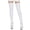 White, variant on Women's PU Leather Thigh Stocking Sexy Shiny Elastic Shaping High Socks Over Knee Thigh Highs Stockings for Daily Wear Black M
