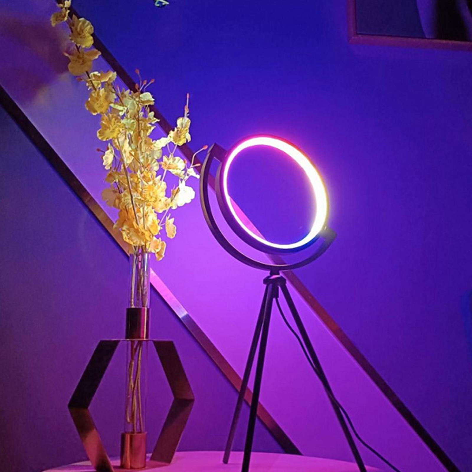 Wzmzjy RGB Selfie Ring Light with Stand: 10 Inch LED Circle Lamp with Camera Tripod for