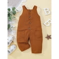thumbnail image 2 of Bagilaanoe Toddler Baby Girl Boy Jumpsuit Sleeveless Romper Suspender Overalls 6M 12M 18M 24M 3T 4T Long Pants Outfits, 2 of 9