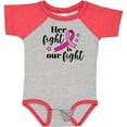 thumbnail image 3 of Inktastic Breast Cancer Awareness Her Fight is Our Fight Boys or Girls Baby Bodysuit, 3 of 5