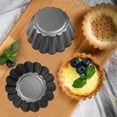 thumbnail image 2 of 12 Packs Egg Tart Mold, DaKuan Cupcake Cake Muffin Mold Mini Pie Pans Tin Pan Baking Tool, Carbon Steel- 2.6 Inch, 2 of 9