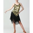 thumbnail image 3 of Whitewed Sexy Backless Ballroom Latin Salsa Fancy Competition Dresses Black / gold, 3 of 6