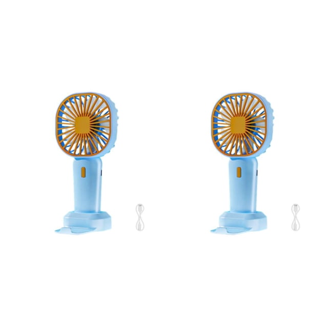 Mini ventilador de mano Billuyoard Pantalla digital Refrigeración USB Azul